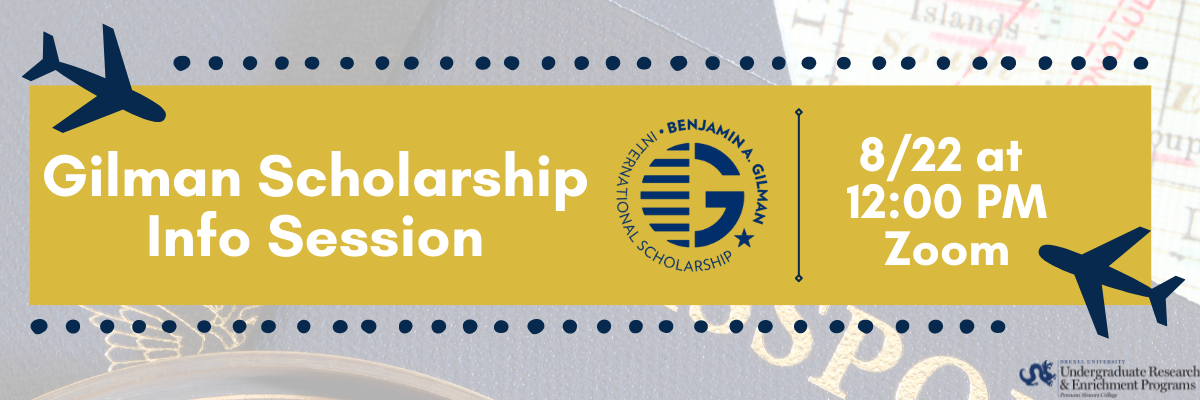 Gilman Scholarship Info Session 8/22 at 12pm Zoom